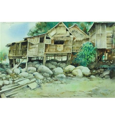 Bahay kubo painting by vicente manansala 1975
